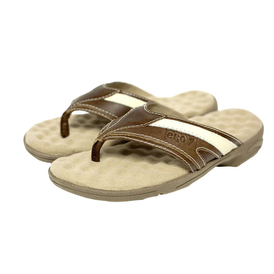 SANDÁLIA MASCULINA MAGNÉTICA DE COURO - EKO´7